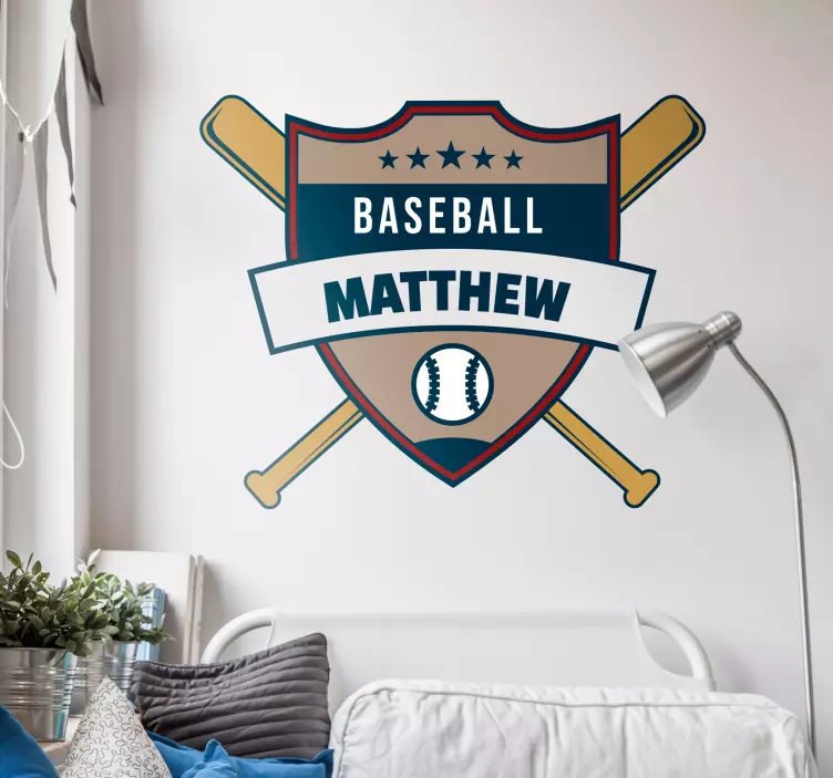 Baseball Shield Emblem football sticker - TenStickers