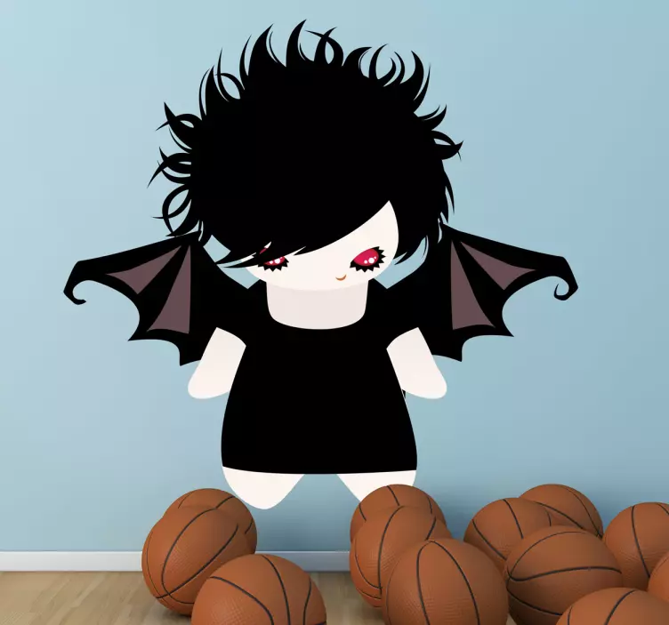 Bat Wing Character wall sticker for kids - TenStickers