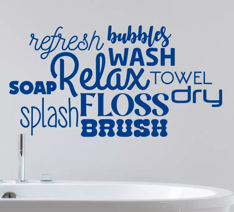 Relaxation concepts bathroom wall sticker - TenStickers