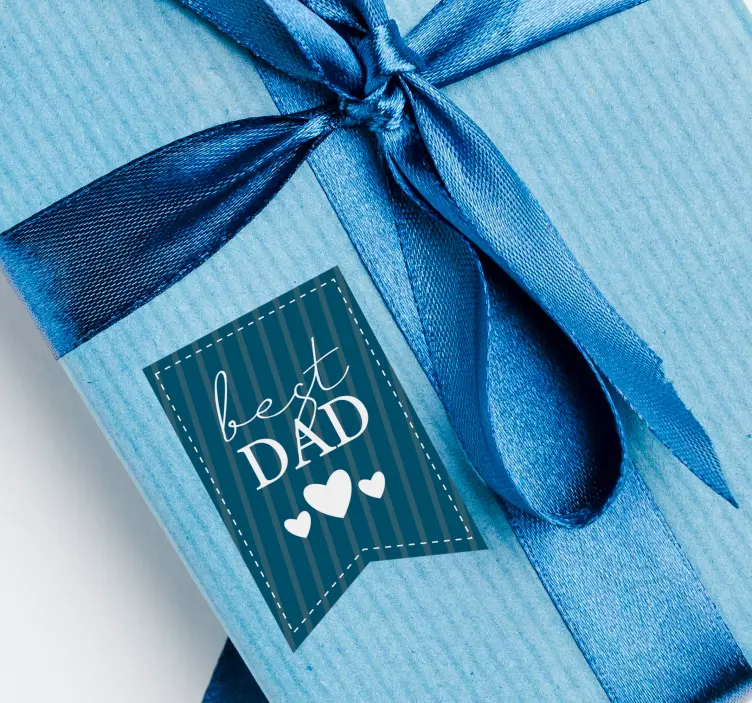 Best Dad Label vinyl sticker - TenStickers