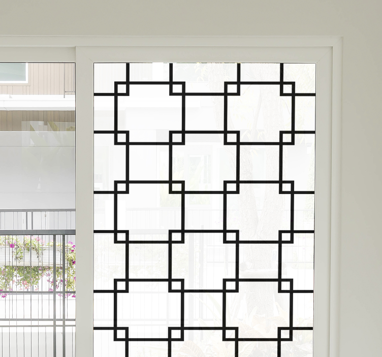 Squares pattern for glass window film - TenStickers