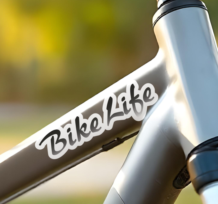 Bike Life text bike decal - TenStickers