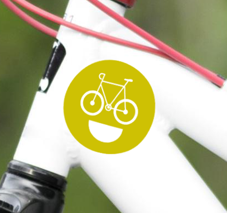 Bicycle smile bike sticker - TenStickers