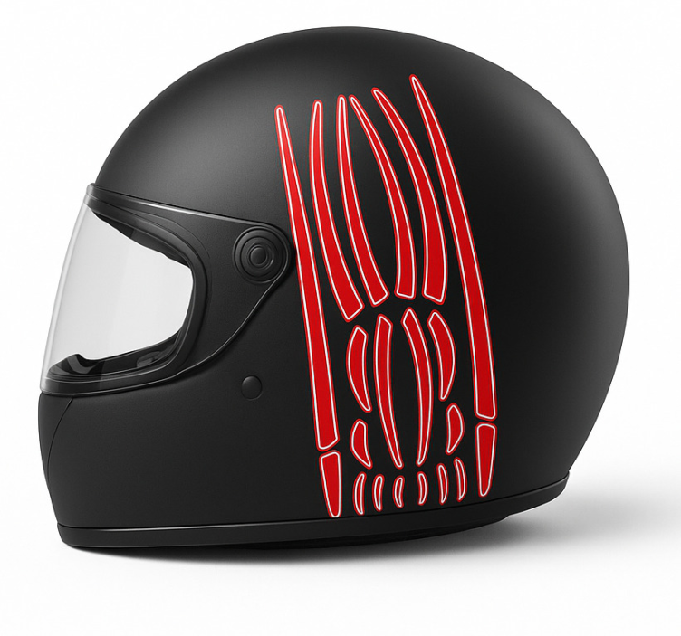 Bike sticker with curved red stripes - TenStickers