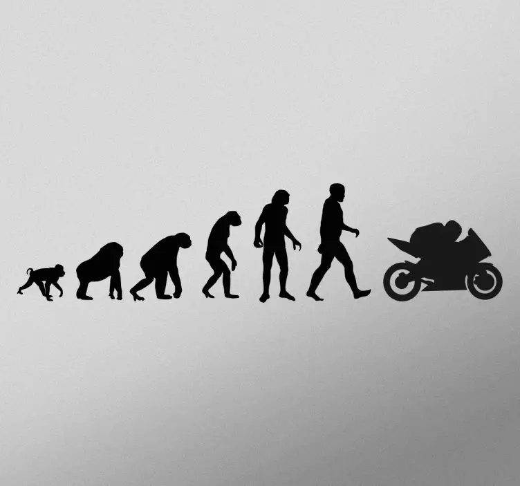 Biker Evolution Sticker - TenStickers