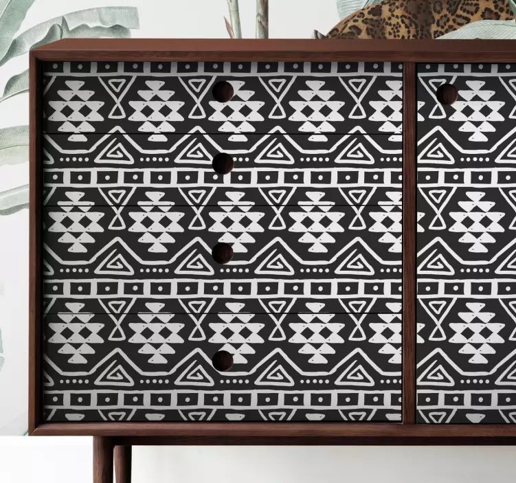 Black and white bohemian furniture decal - TenStickers