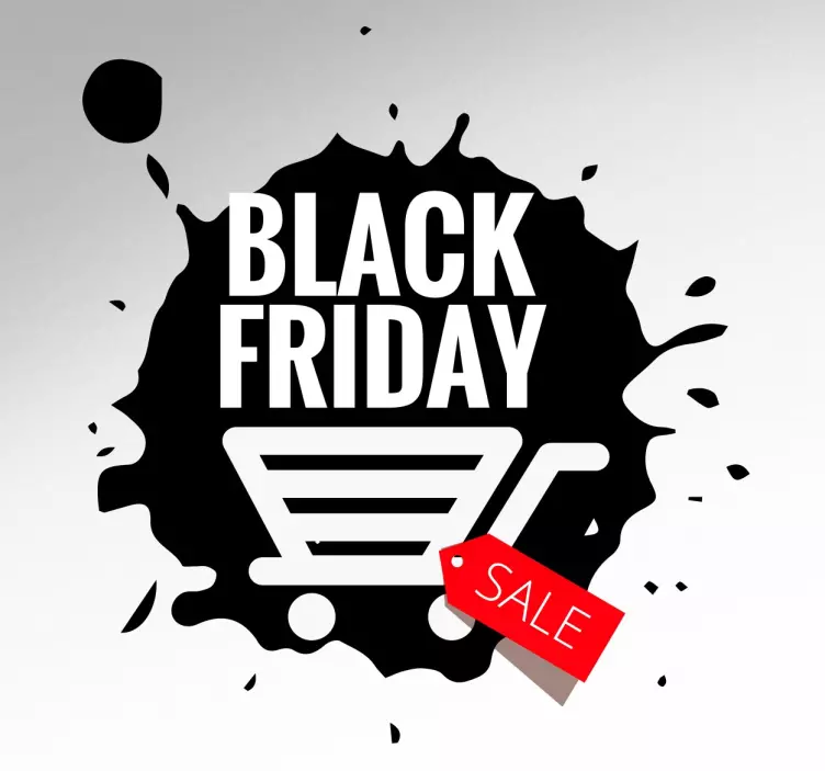 Shopping Troll sale black friday sticker - TenStickers