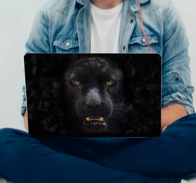 Black panther laptop skin - TenStickers