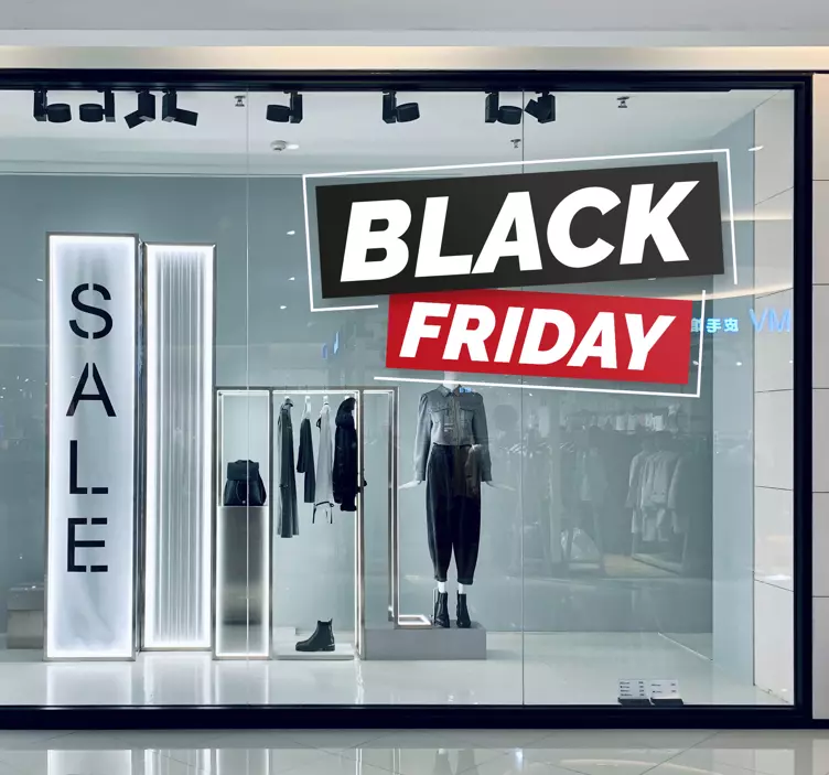 Sale label black Friday sticker - TenStickers