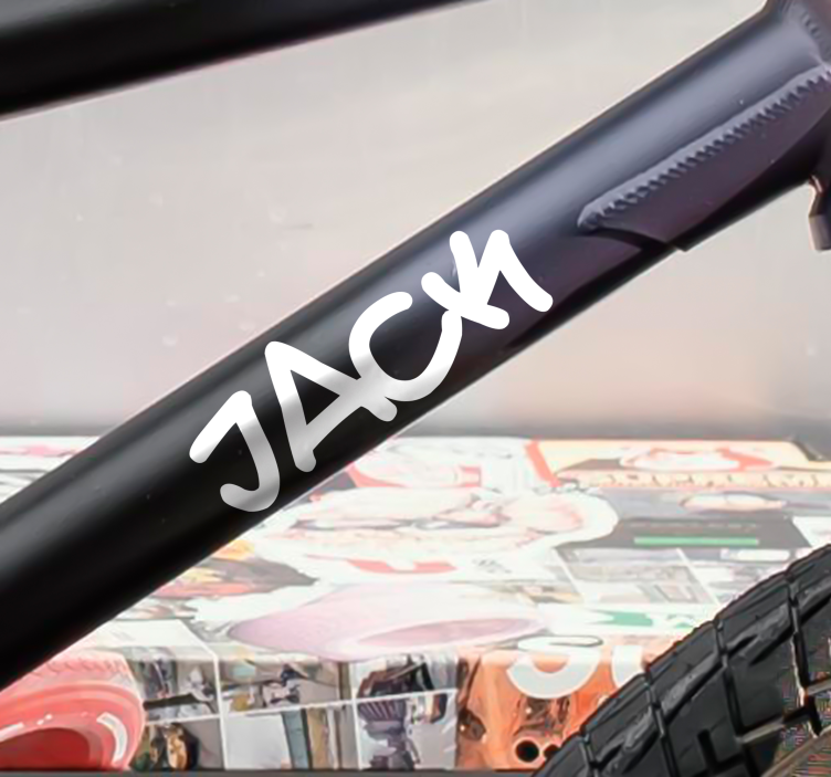 BMX style Bike name sticker - TenStickers