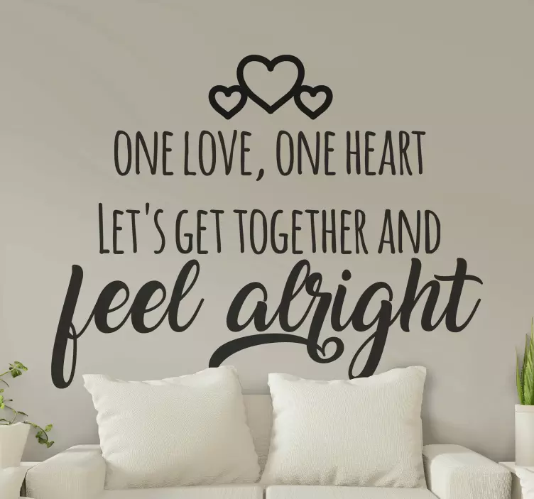 Bob Marley Love wedding sticker - TenStickers