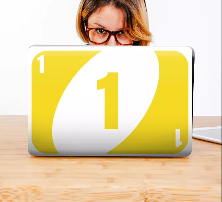 Bold Number Design laptop skin - TenStickers