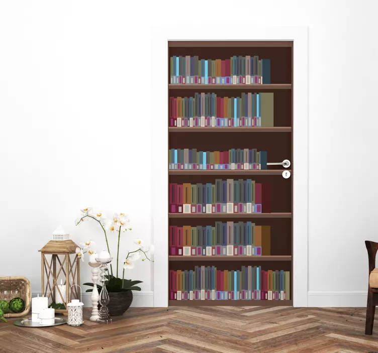 Bookcase glass door sticker - TenStickers