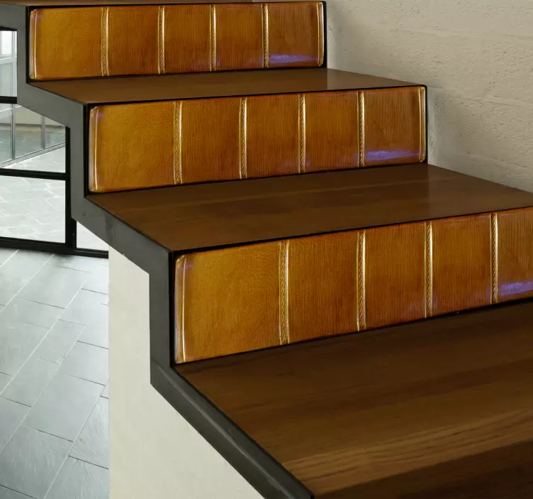 Books Cover Stair Decal - TenStickers