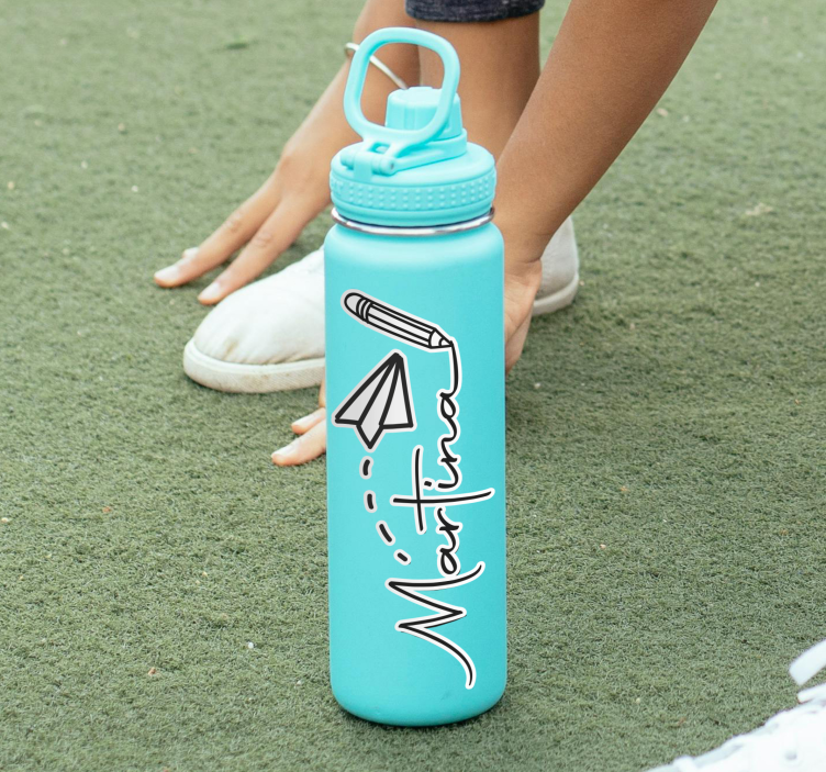 Bottle name personalised sticker - TenStickers