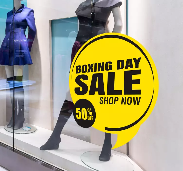Boxing Day Sale Shop Sticker - TenStickers