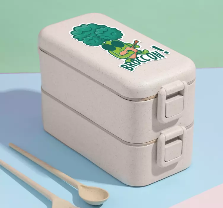 Brocc on broccoli food sticker - TenStickers