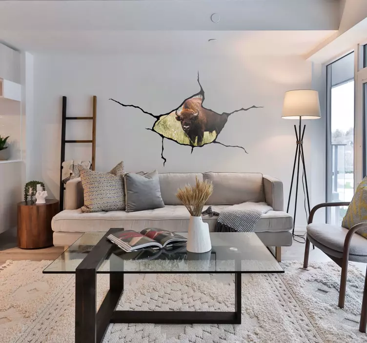 Buffalo wild animal wall decal - TenStickers