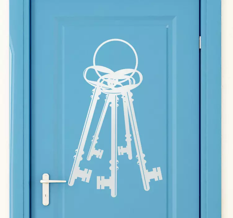 Bunch of Keys Door Sticker - TenStickers