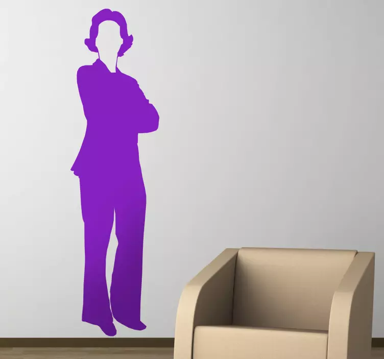 Business Woman Wall Sticker - TenStickers