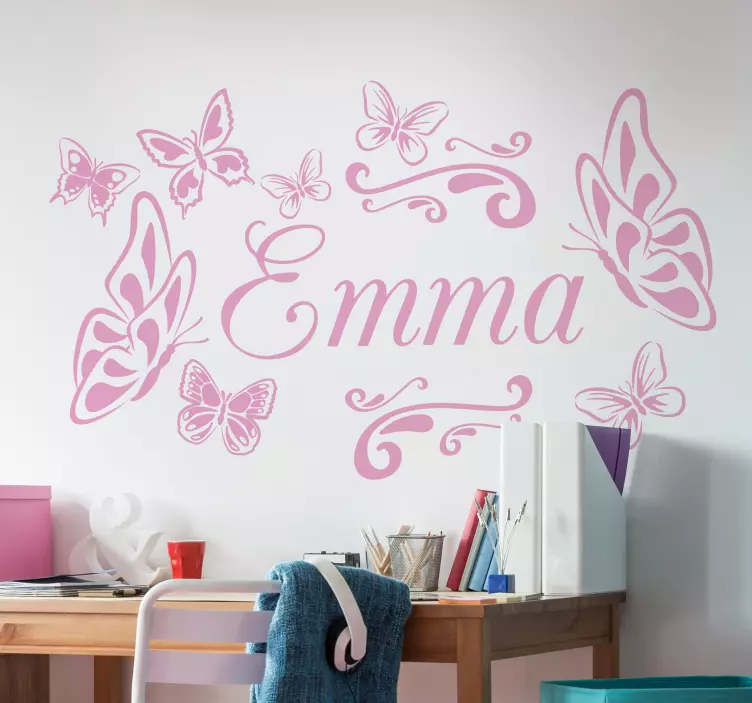 Butterflies Customisable Wall Sticker - TenStickers