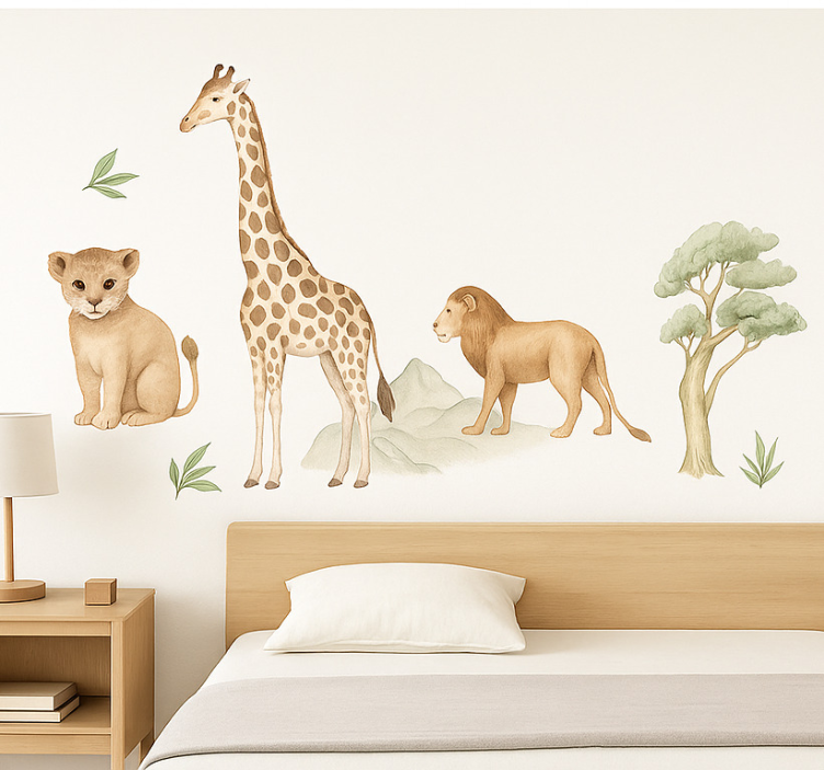 Calmed savannah wall sticker for kids - TenStickers
