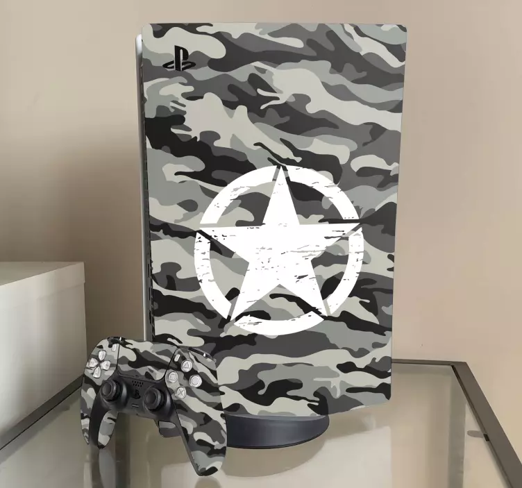 Camouflage skin ps5 sticker - TenStickers