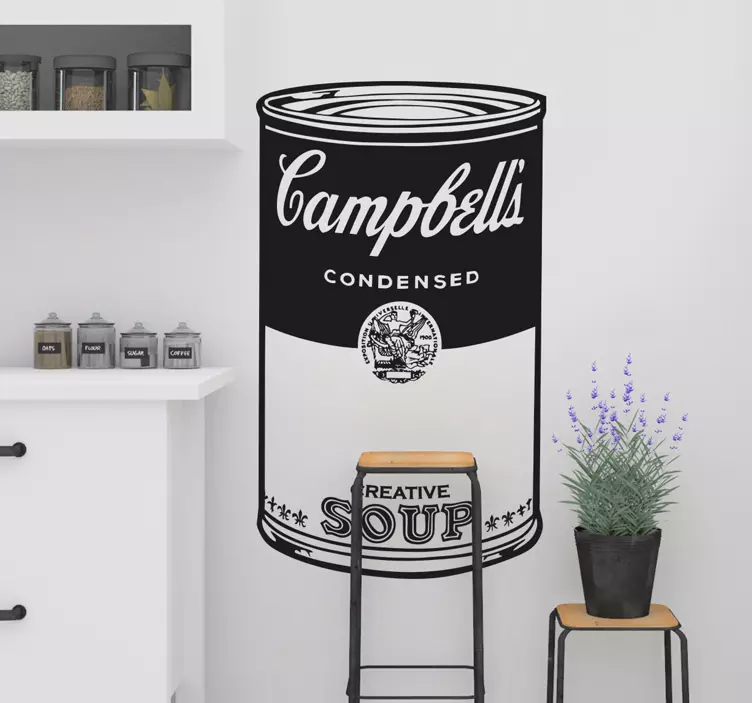Campbells Soup illustration wall art sticker - TenStickers