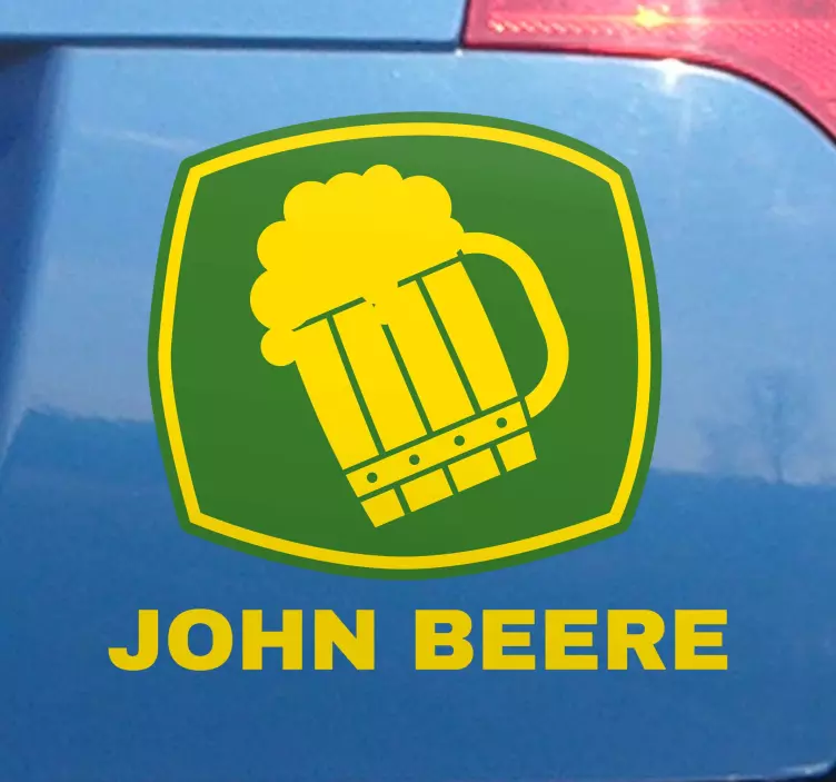 Car sticker beer mug design - TenStickers