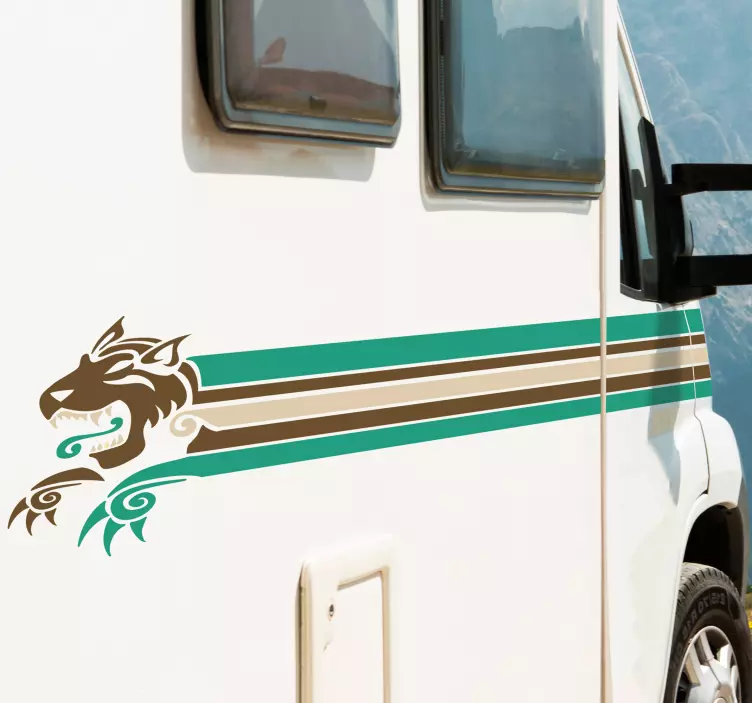 Caravan Lines campervan decal - TenStickers