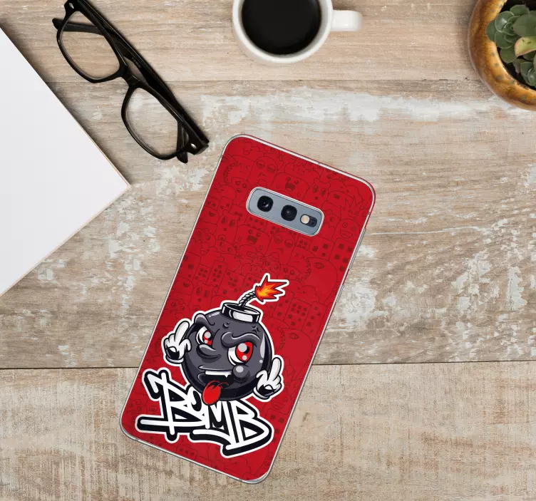 Cartoon Bomb Character Samsung stickers - TenStickers