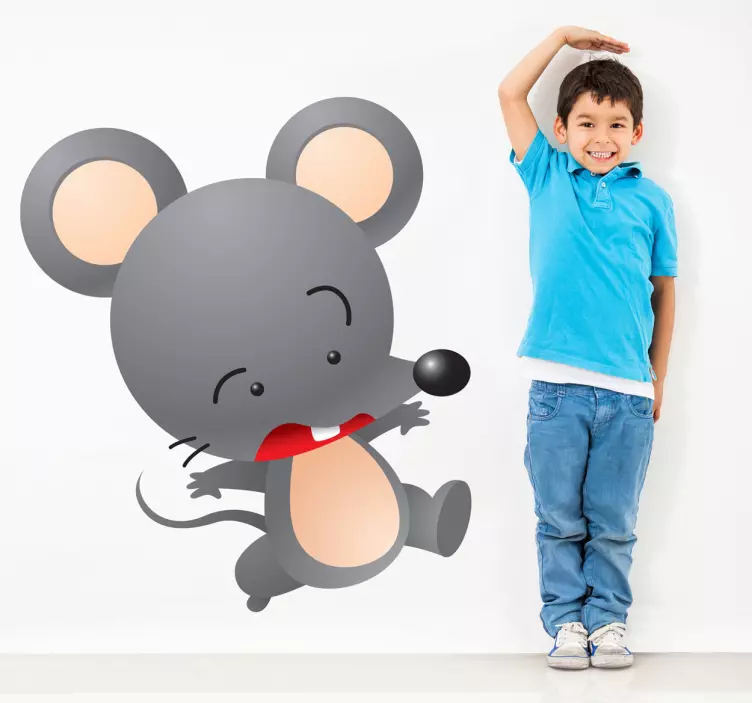 Cartoon Mouse Character wall sticker for kids - TenStickers