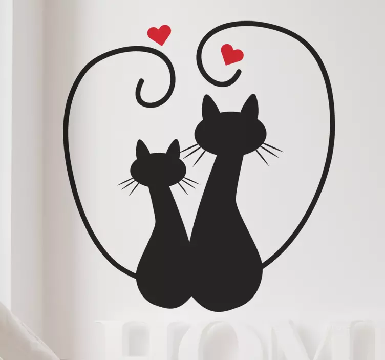 Silhouetted cats animal wall sticker - TenStickers