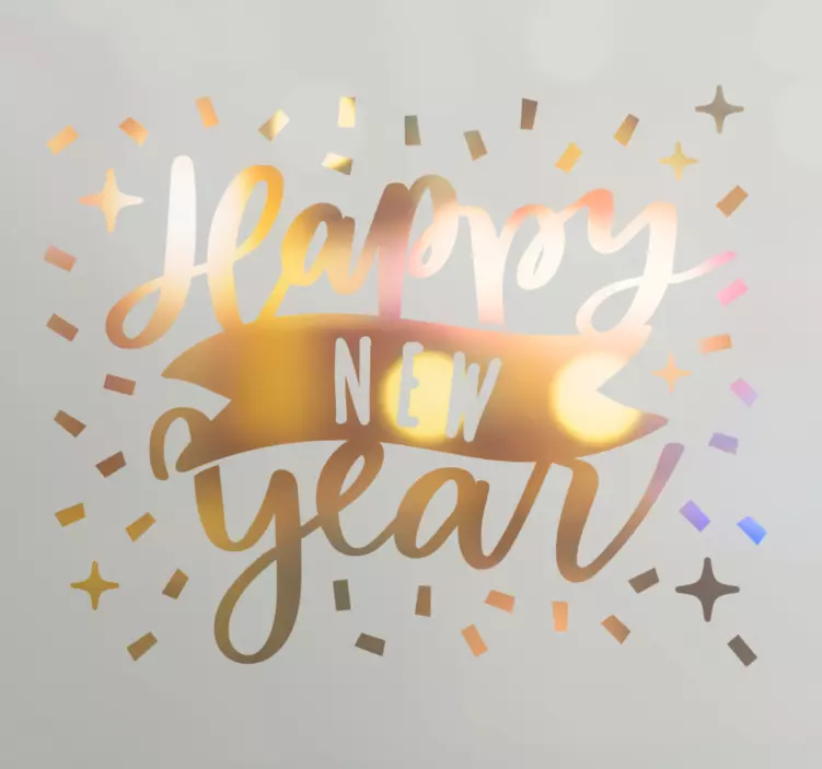 Celebratory New Year shop window sticker - TenStickers