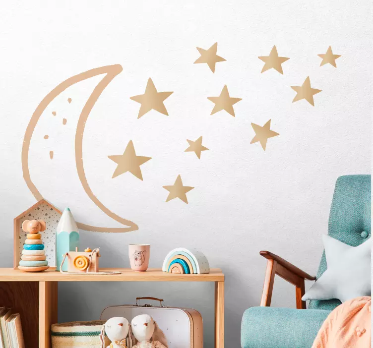 Celestial Bodies and Night Sky wall sticker for kids - TenStickers