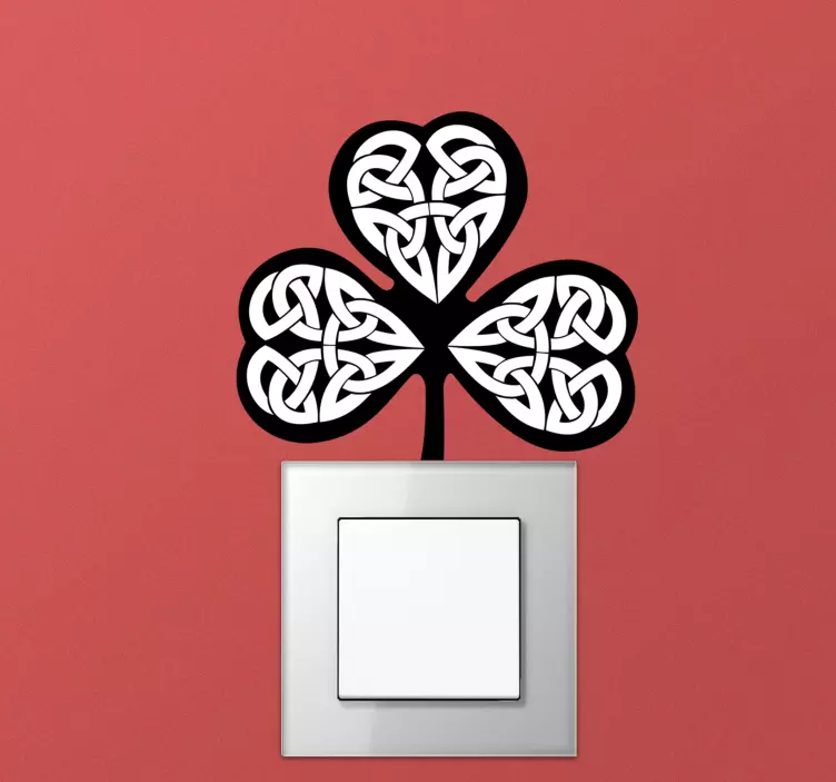 Celtic shamrock light switch sticker - TenStickers
