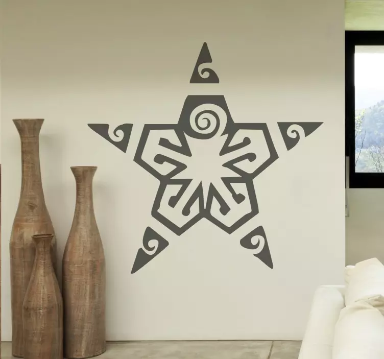 Celtic Star Decorative Wall Sticker for Bedroom - TenStickers