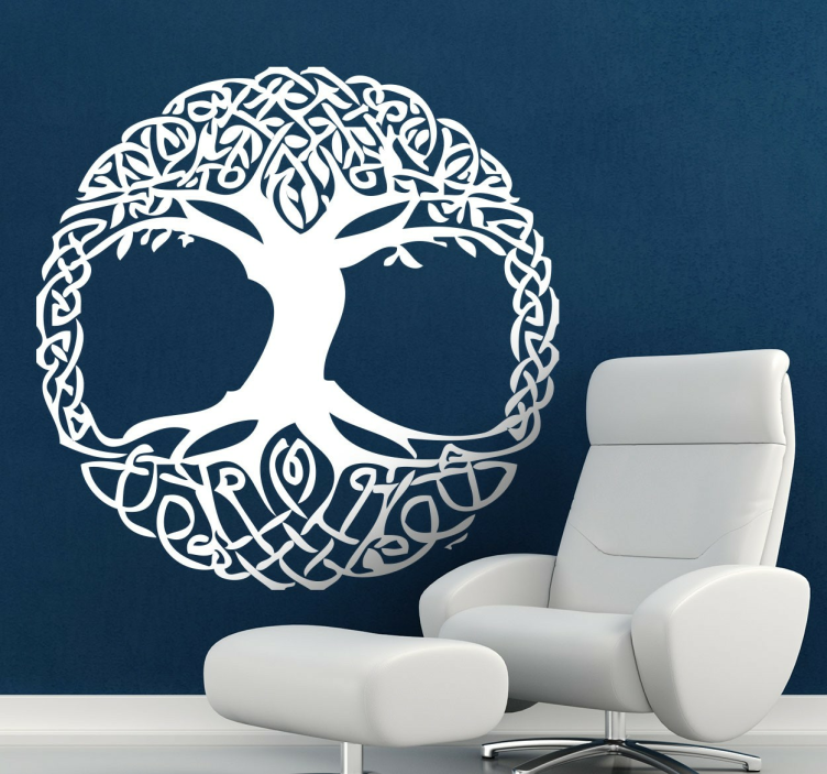 Celtic tree living room wall sticker - TenStickers