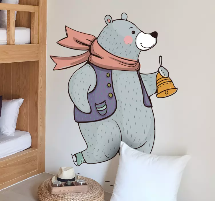 Charming Bear Character petsticker - TenStickers
