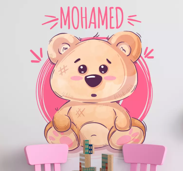 Charming Bear Figurine wall sticker - TenStickers