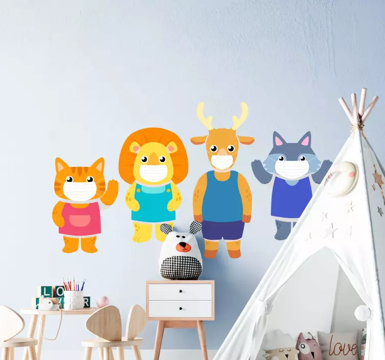 Charming Creature Figurines farm animal wall sticker - TenStickers