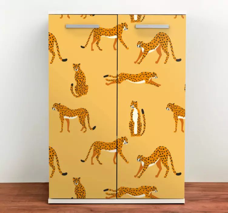 Cheetah patterned furniture sticker - TenStickers