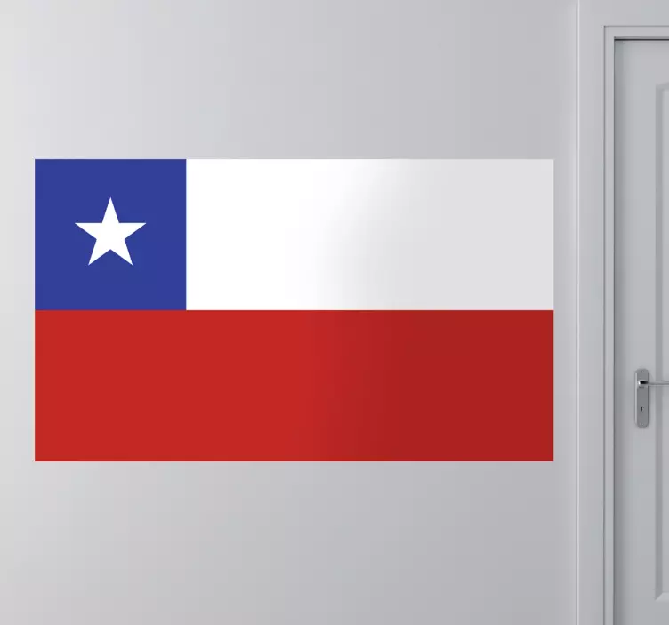 Chilean National Emblem flag sticker - TenStickers