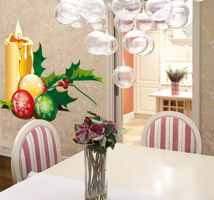 Christmas Candle Ornaments wall sticker - TenStickers