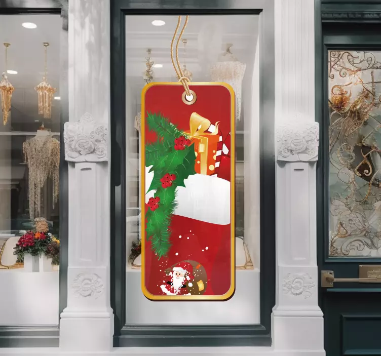 Label Christmas shop window sticker - TenStickers