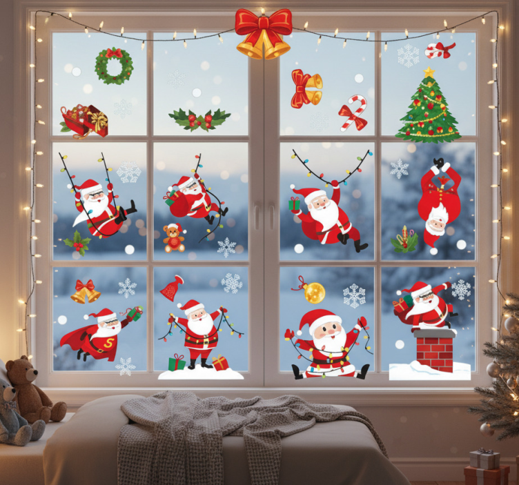 Christmas sticker window decor set - TenStickers