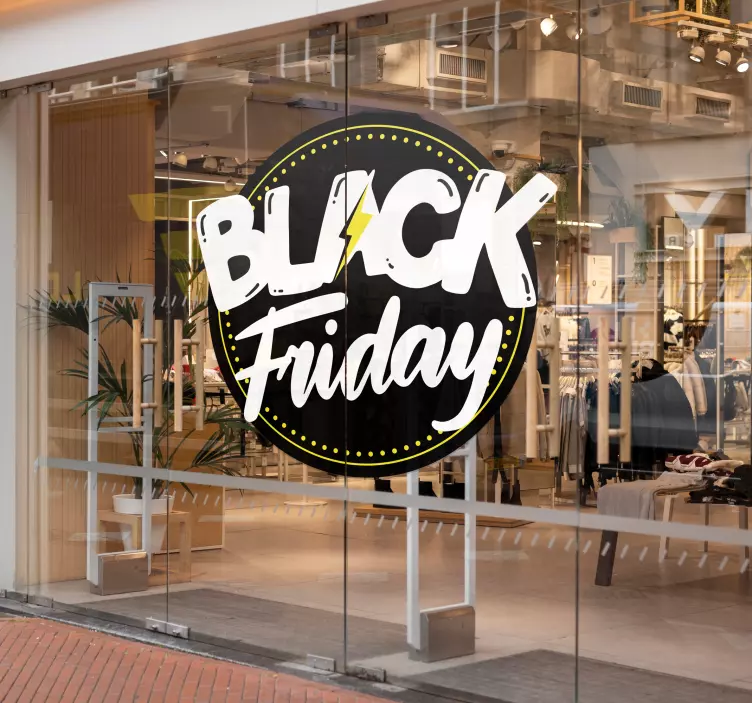 Circular urban design for window Black Friday sticker - TenStickers