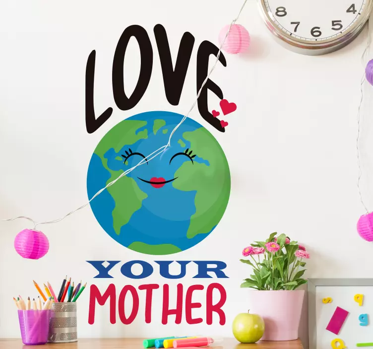 Climate Change Earth Wall Sticker - TenStickers