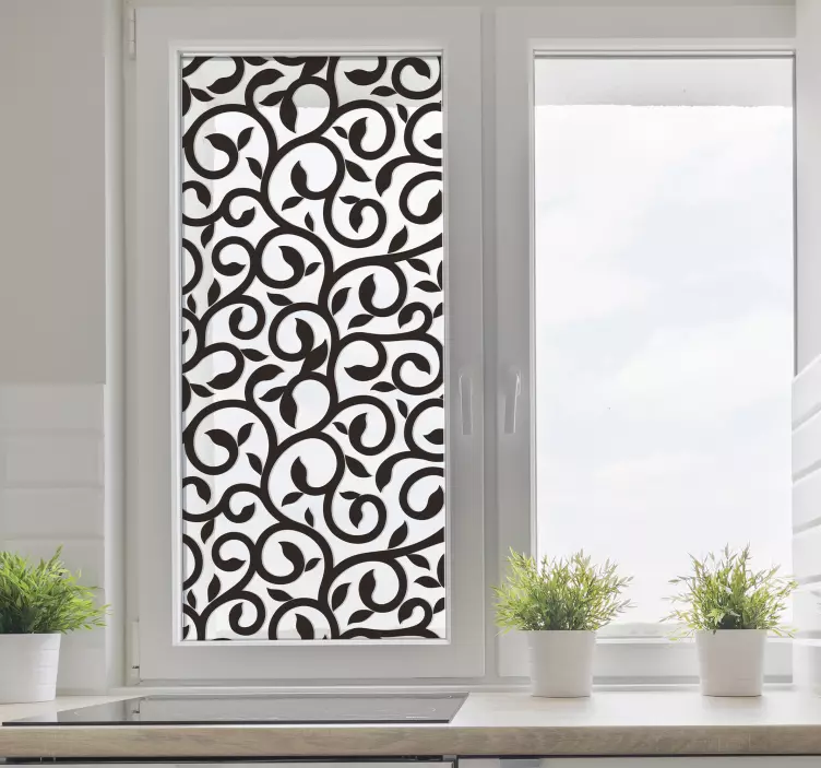 Ivy design window sticker - TenStickers