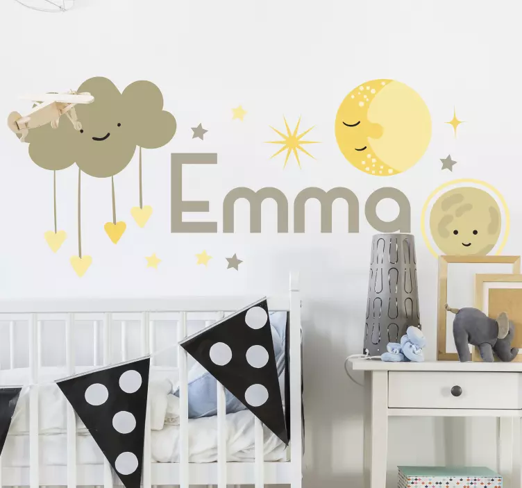 Clouds and Celestial wall sticker for kids - TenStickers